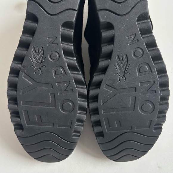 Fly London Yama Suede Wedge Ankle Boots Black Size EU 39 US 8-8.5 - Picture 12 of 16